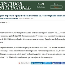 Transaes de private equity no Brasil crescem 22,7% no segundo trimestre